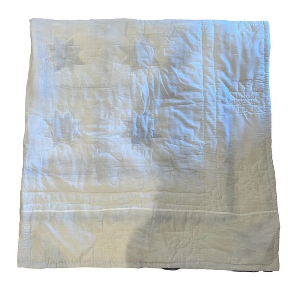 Star Quilt Hand Sewn and Machine Stitched 84" x 86" Homemade Plaid Polka Dot - Picture 5 of 16